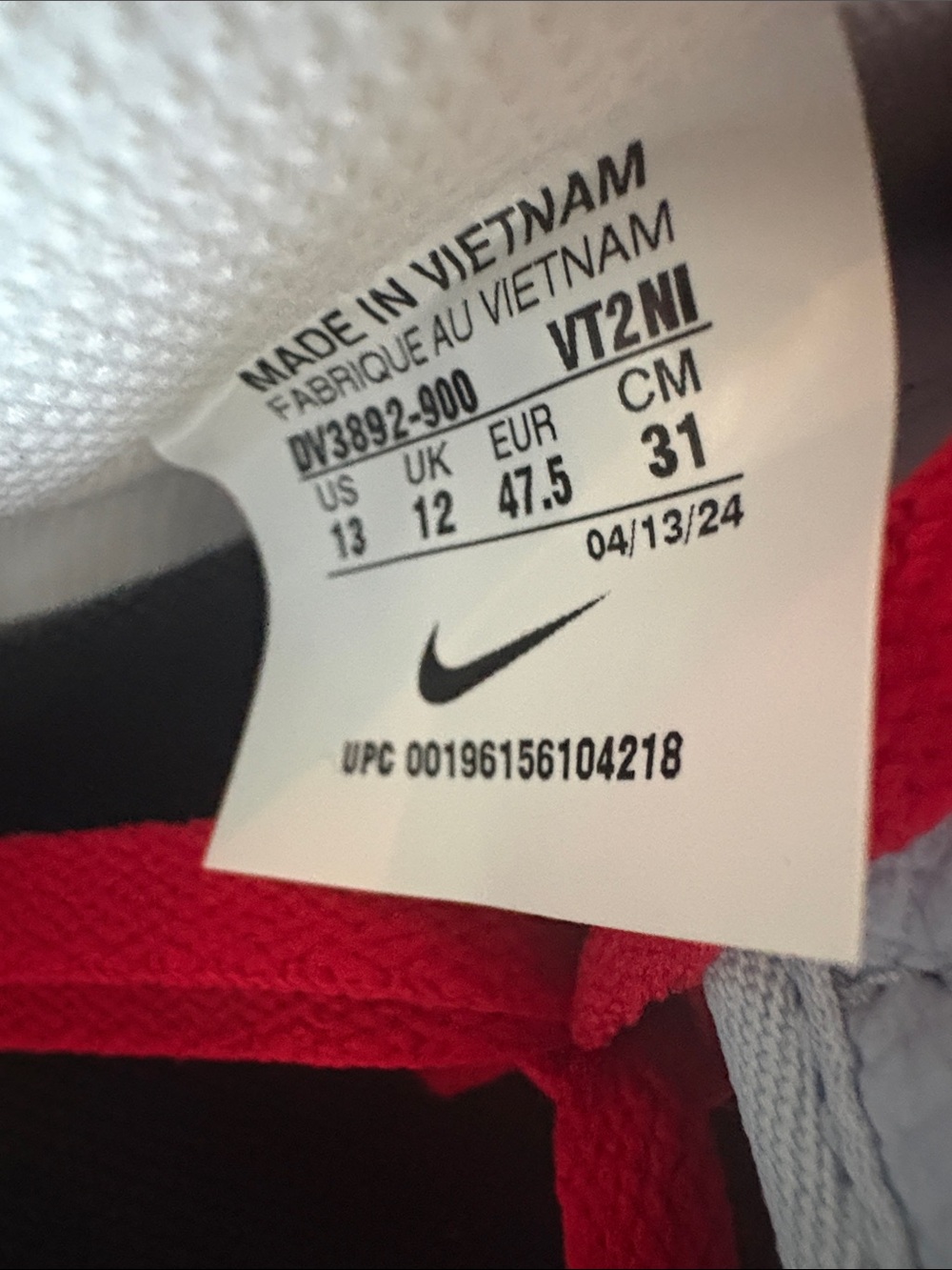 Nike Men’s Air Force 1 Low Top Custom Red/White/Blue - Size 13 - Picture 2 of 6